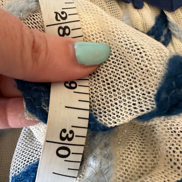 MI MI SOL | Cream Dress with Grosgrain Collar and Hand braided Lattice | Size 6 - Picture 12 of 12